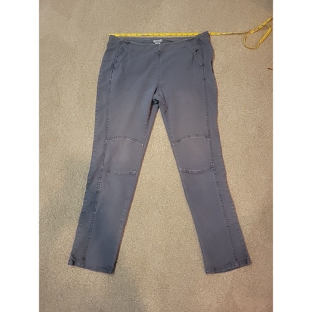 Sundance Catalog Utility Pants Women’s Size 12 Gray Tapered Leg Canvas Feel.
